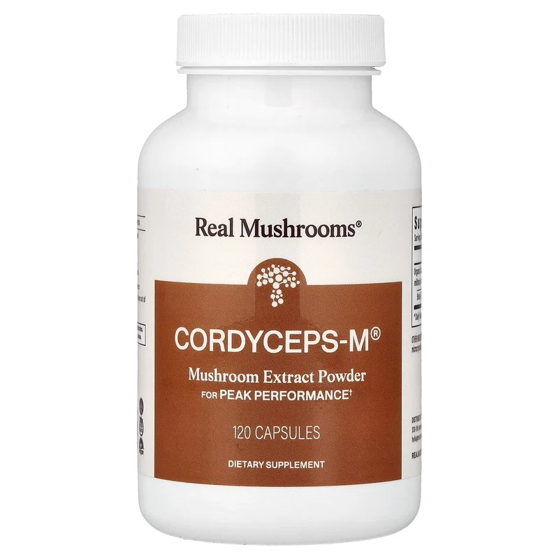 Real Mushrooms Organic Cordyceps Mushroom Powder 120 Caps