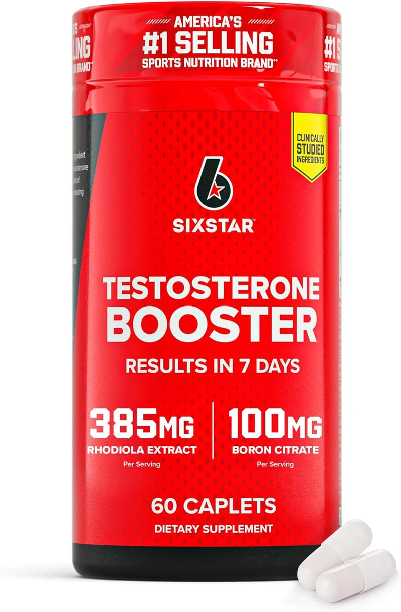 SIXSTAR Test Booster Rhodiola extract , Ginkgo Extract , Boron citrate 60 Caplets