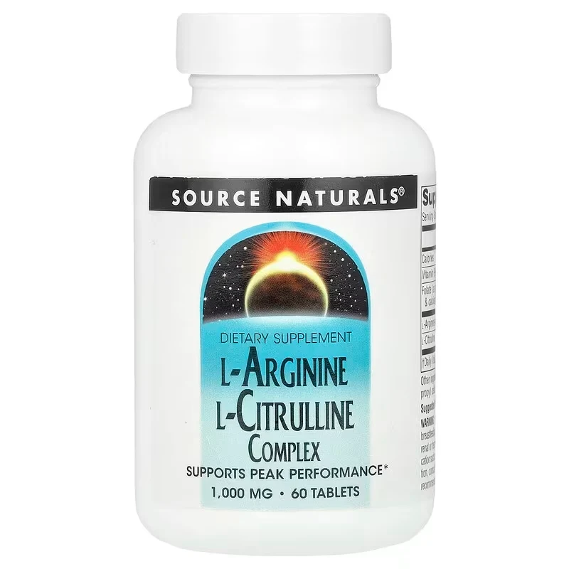 Source Naturals L-Arginine L-Citrulline Nitric Oxide Folate Complex 60 Tablet