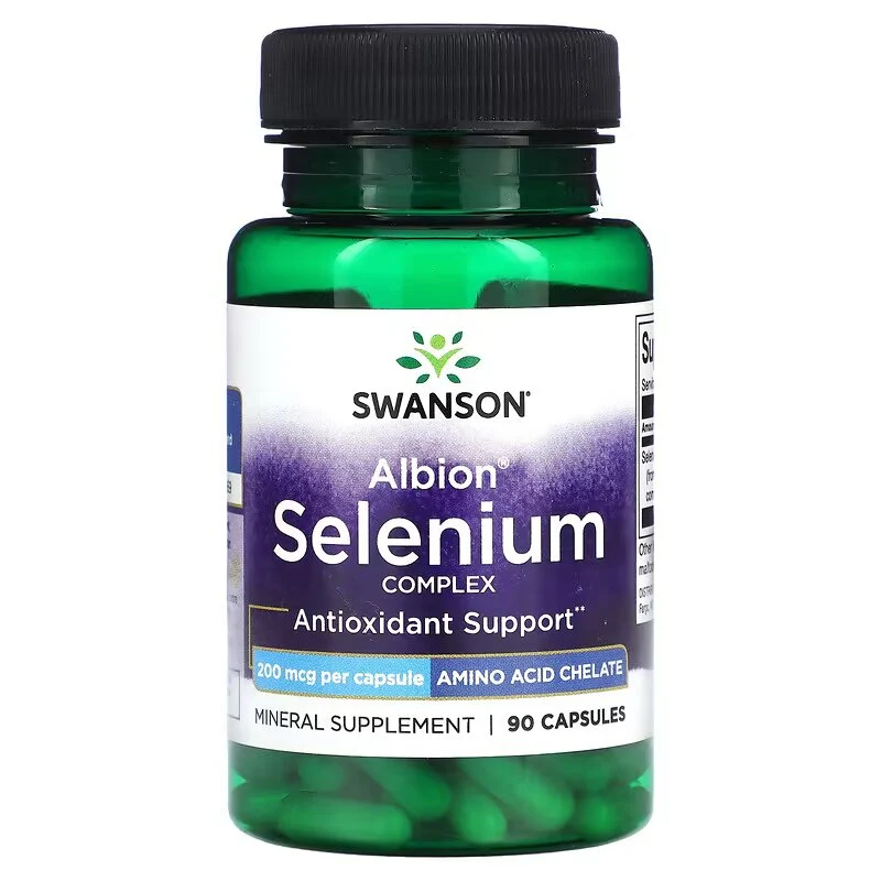 Swanson Albion Selenium Antioxidant(Antioksidan) Complex, 200 mcg 90 Caps