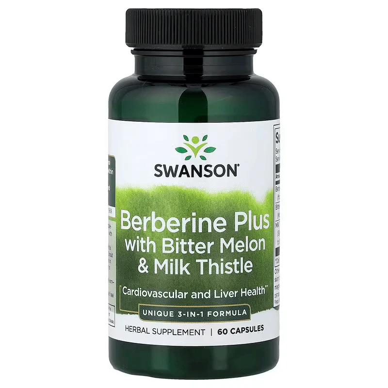 Swanson Berberine Plus with Bitter Melon & Milk Thistle Liver Health 60 Capsules