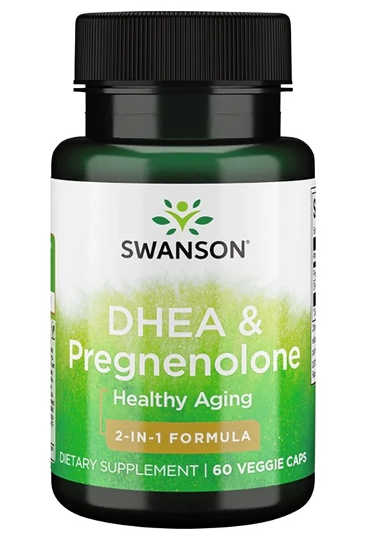 Swanson DHEA Pregnenolone 60 Veggie Caps