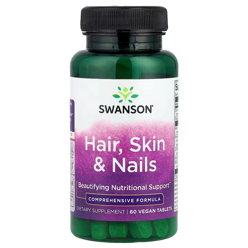 Swanson Hair Skin & Nails Beautifying inositol paba msm 60 Vegan Tablets