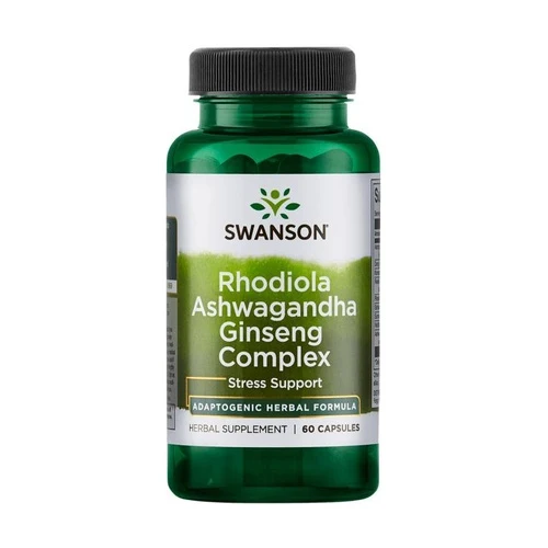 SWANSON Rhodiola Ashwagandha Ginseng Complex / 60 Caps