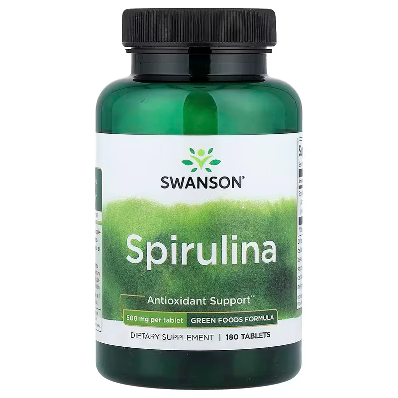 Swanson Spirulina Greens & Superfoods Antioxidant Support 500 mg 180 Tablets