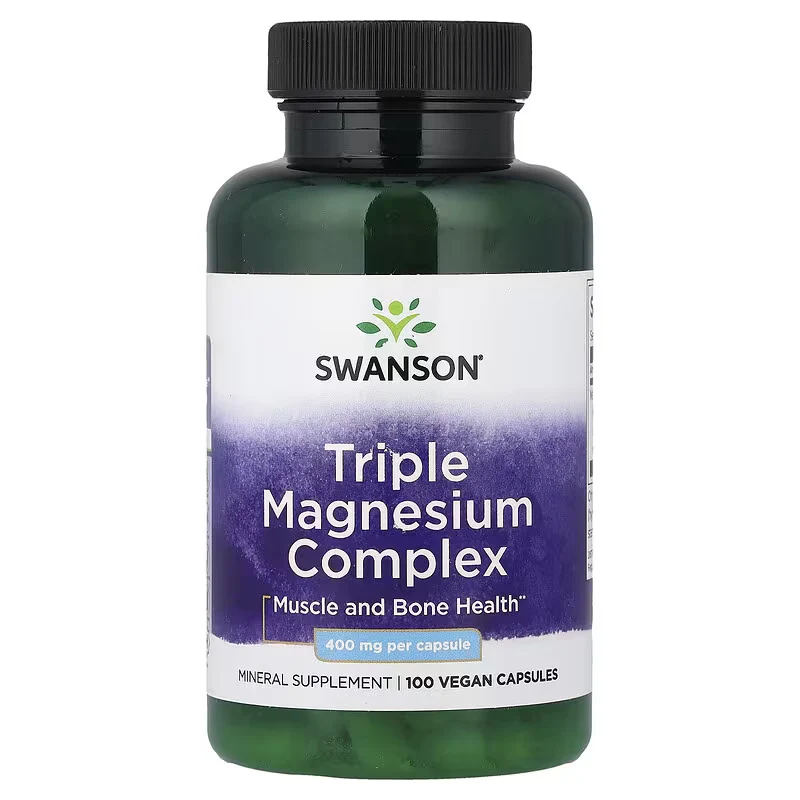 Swanson Triple Magnesium Complex, 400 mg 100 Vegan Caps