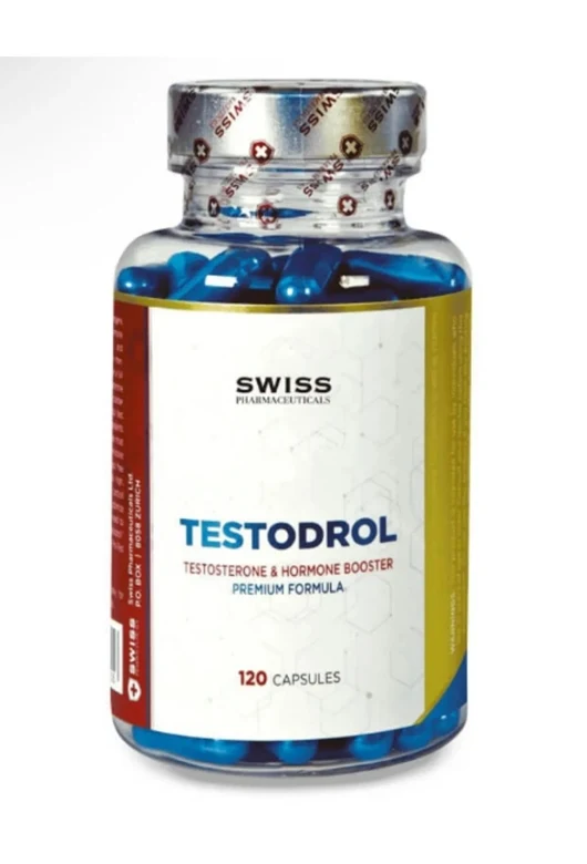Swiss Testodrol Testo Booster PCT Tribulus , Resveratrol , Vitamin D3 , Magnesium 120 Kapsül