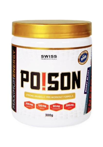 Swiss Poison Preworkout with Agmatine & Aakg Nitric oxide booster 300 Gr