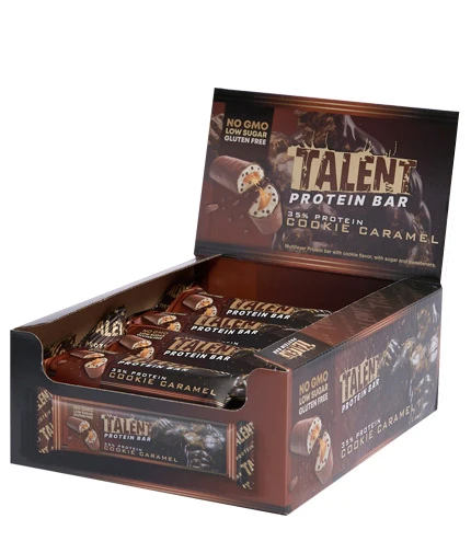 TALENT Protein Bar Box / 12 x 57 g  - ÇİKOLATA KARAMEL