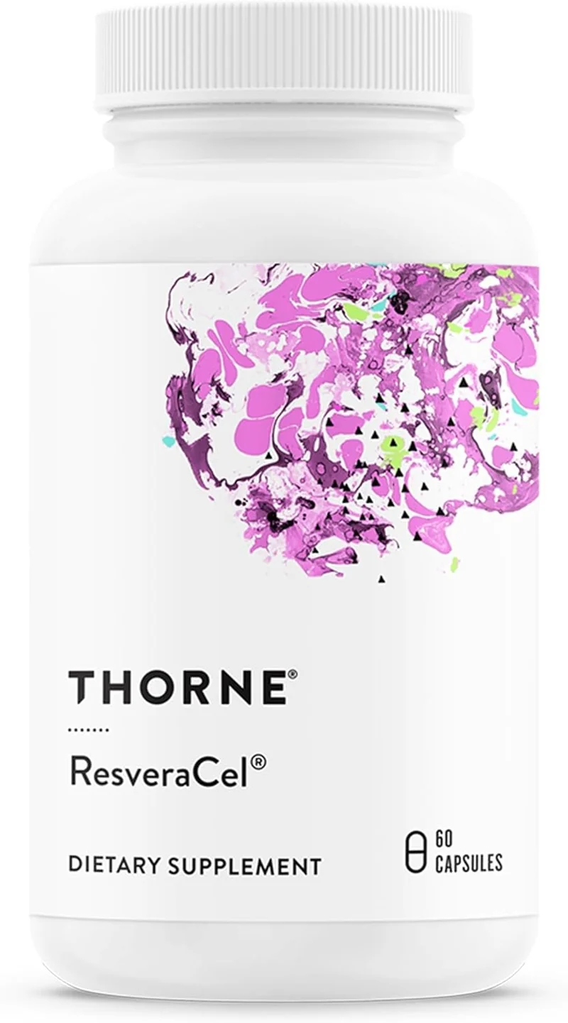 THORNE - ResveraCel - Nicotinamide Riboside with Quercetin Phytosome & Resveratrol - Supports Healthy Aging 60 Caps