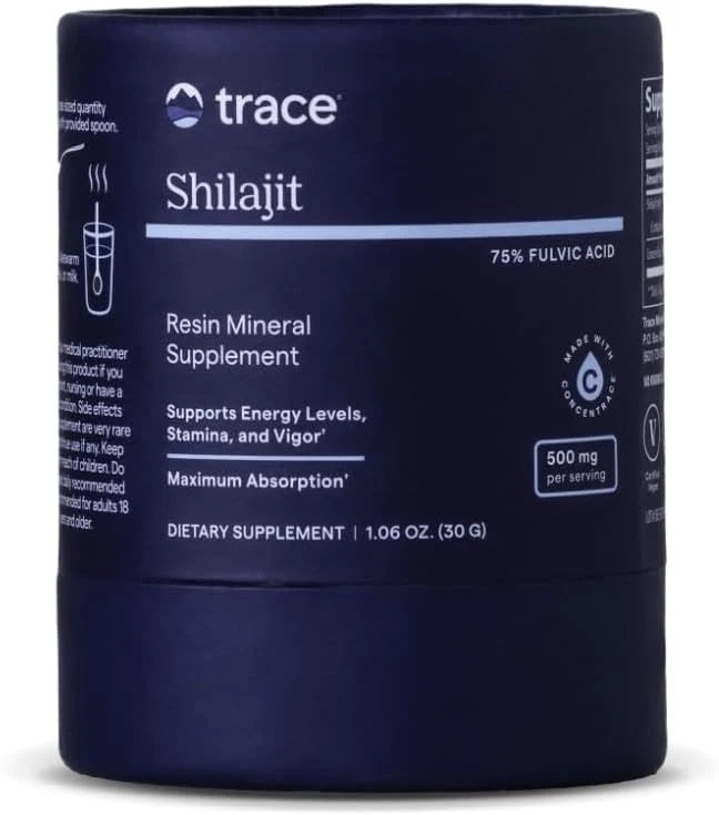 Trace Minerals Shilajit Resin Himalayan Shilajit Resin for Overall Wellness Immunity Energy, Brain & Digestive Health 60 servis