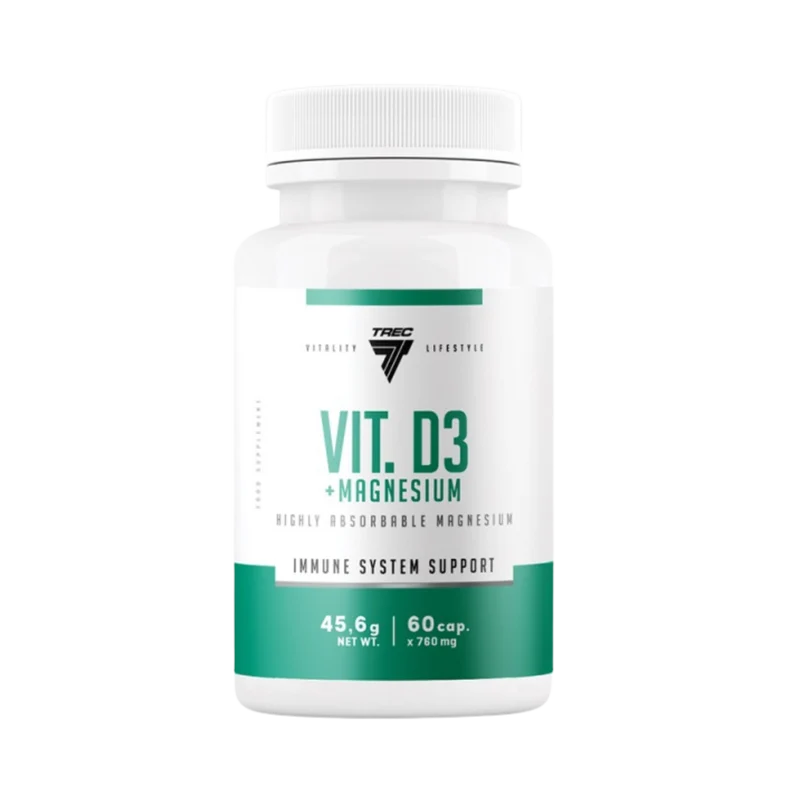 Trec Nutrition Vitamin 2000 IU D3  Magnesium(Magnezyum)  Vitamin D 60 caps
