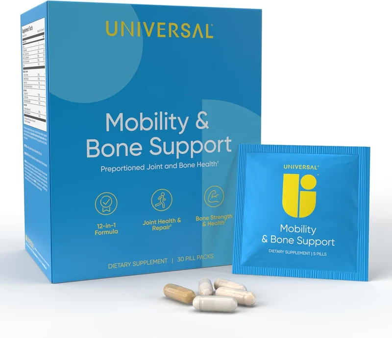 Universal U Mobility & Bone Joint & Cartilage Multivitamin Collagen Turmeric Glucosamine Chondroitin MSM Flex 30 Packs