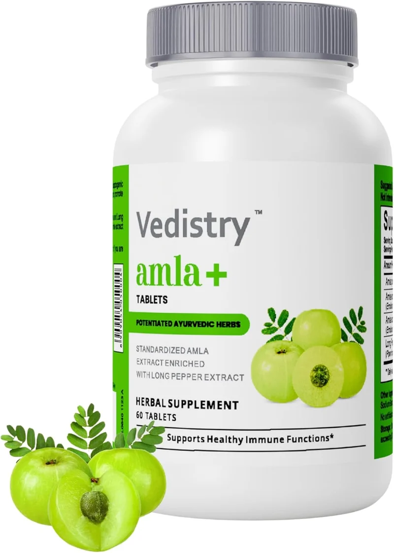 Vedistry Amla+ 1100mg Tablets with Amla & Long Pepper