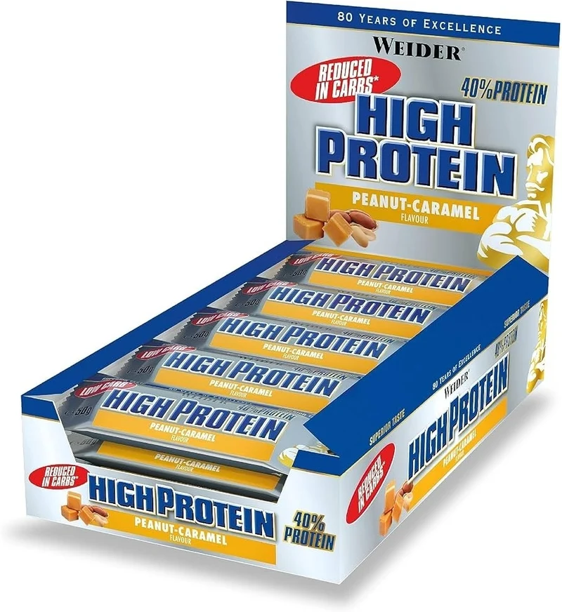 WEIDER %40 Protein Bar - 24×45 gr - Peanut Caramel