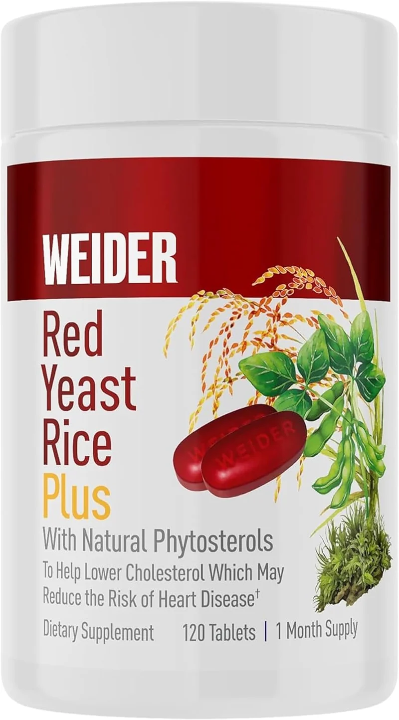 Weider Red Yeast Rice Plus Heart Health - Antioxidant with 850mg of Natural Phytosterols 120 Tablet