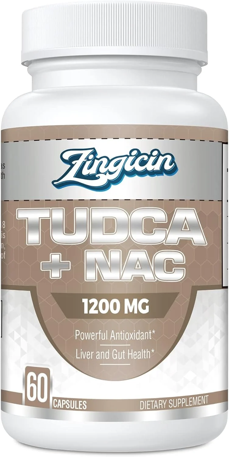 Zingicin TUDCA with NAC N-Acetyl-Cysteine Antioxidant Liver Digestion 1200mg  60 Caps