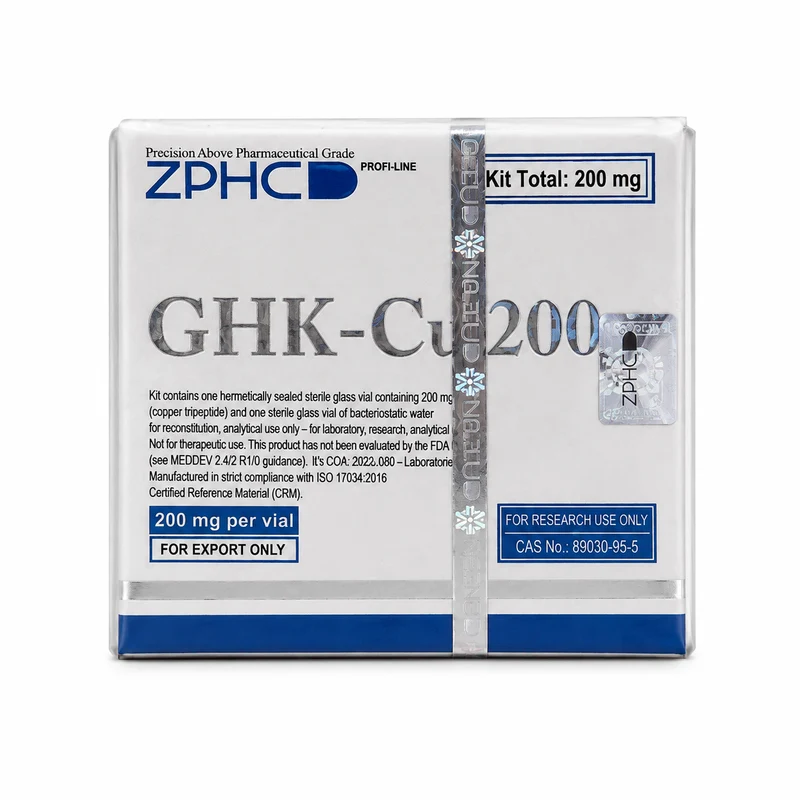 Zphc GHK-Cu 200mg Kit Lyophilized Peptide + Bacteriostatic Water